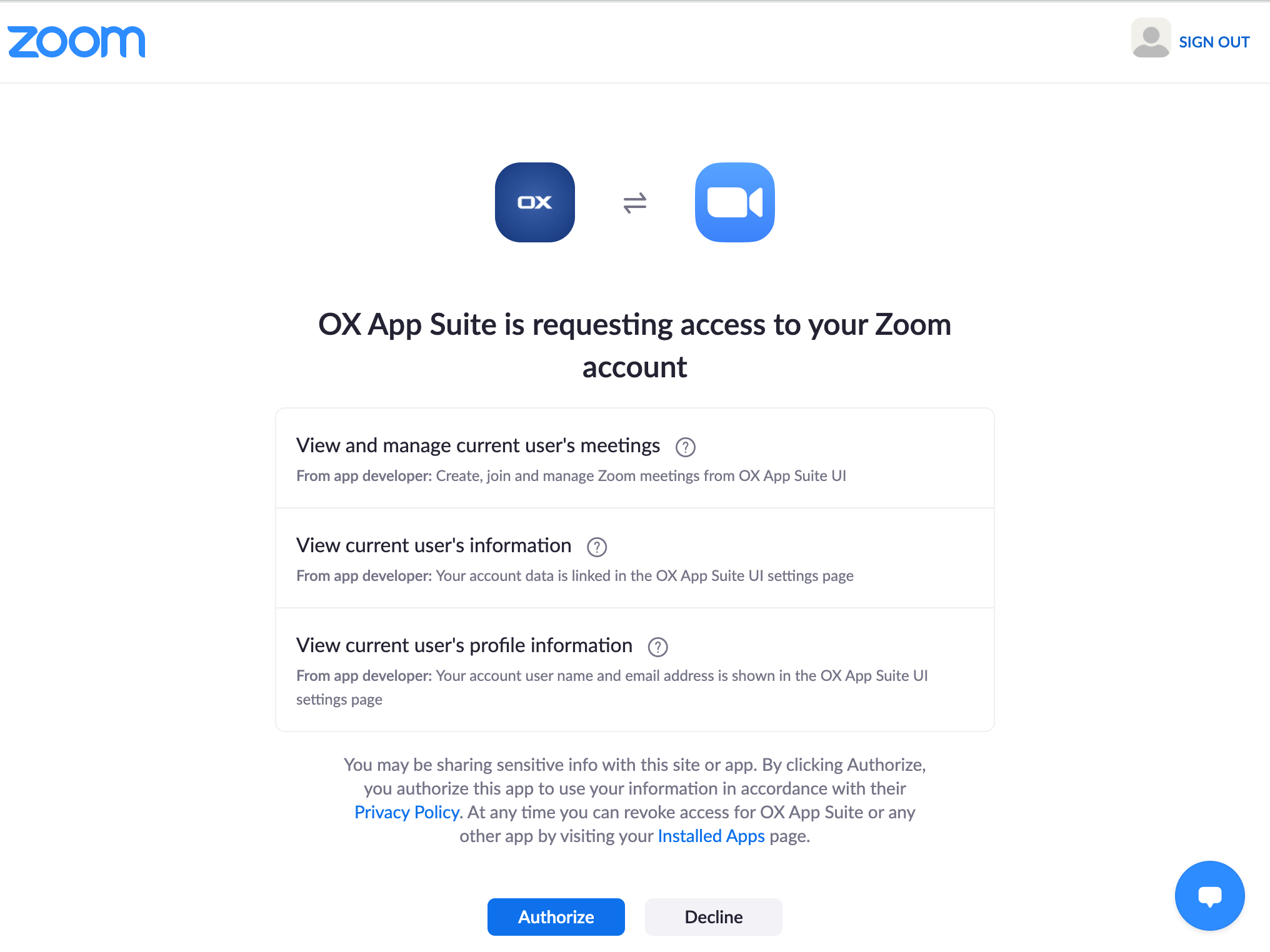 Grant access to your account